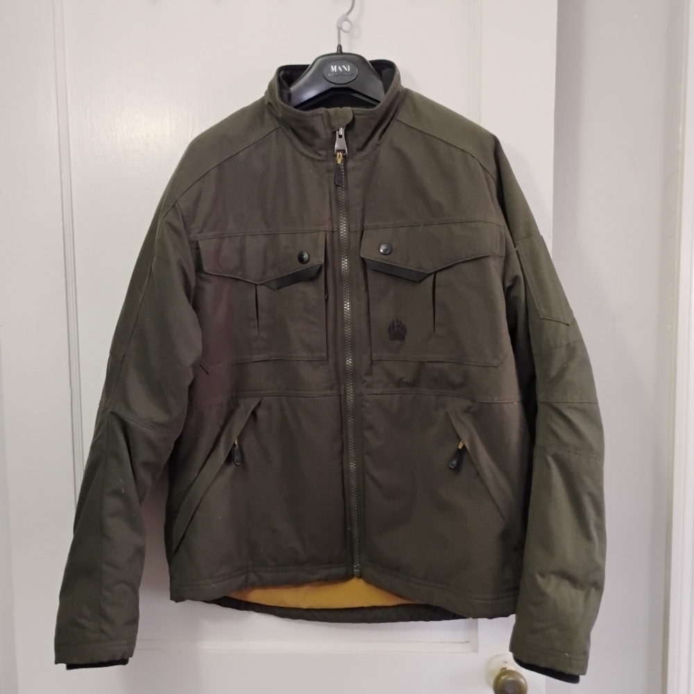 Duluth Alaskan Hardgear (AKHG) workwear jacket, olive green, men's M